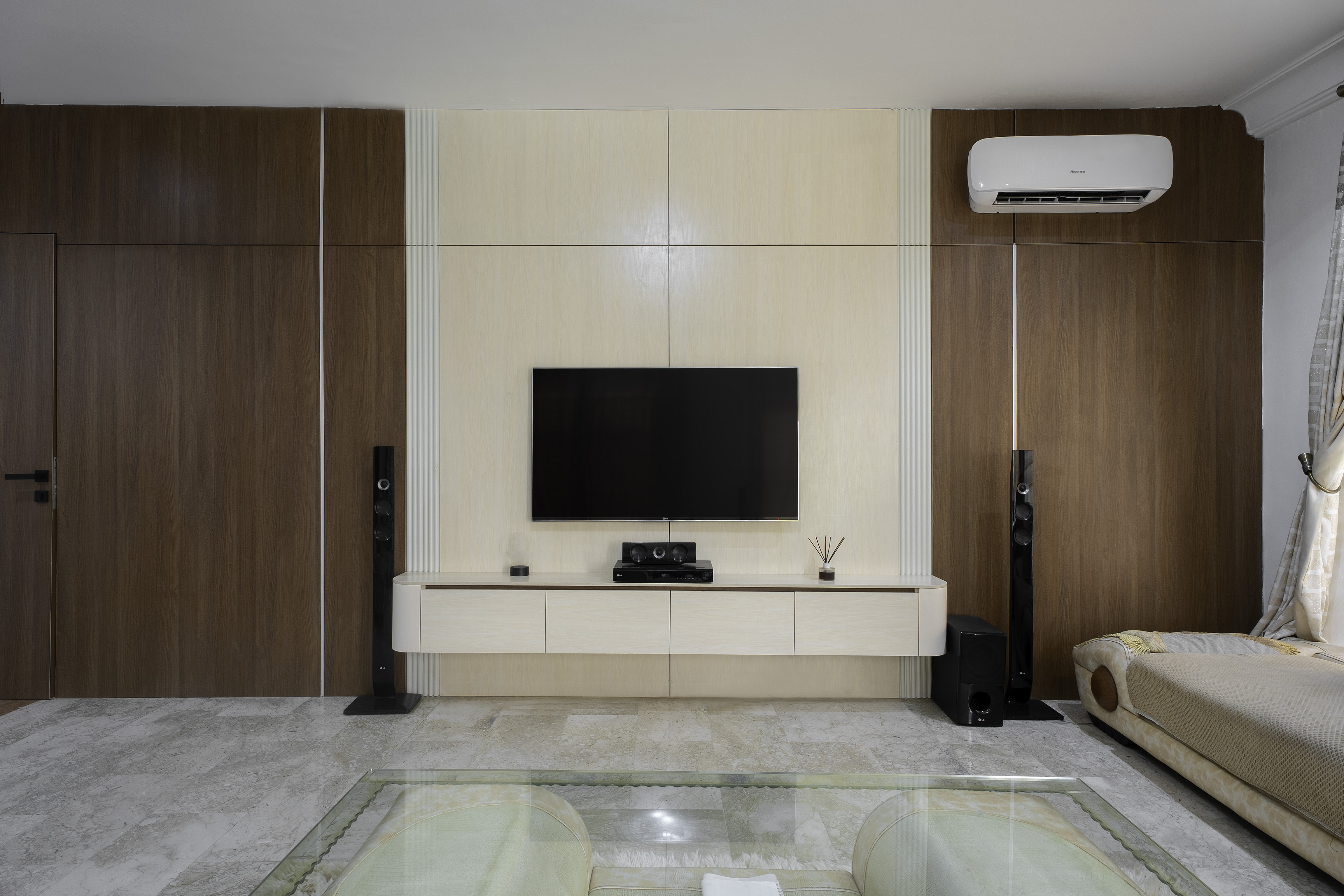 Bespoke TV Wall and Lounge Area Layout