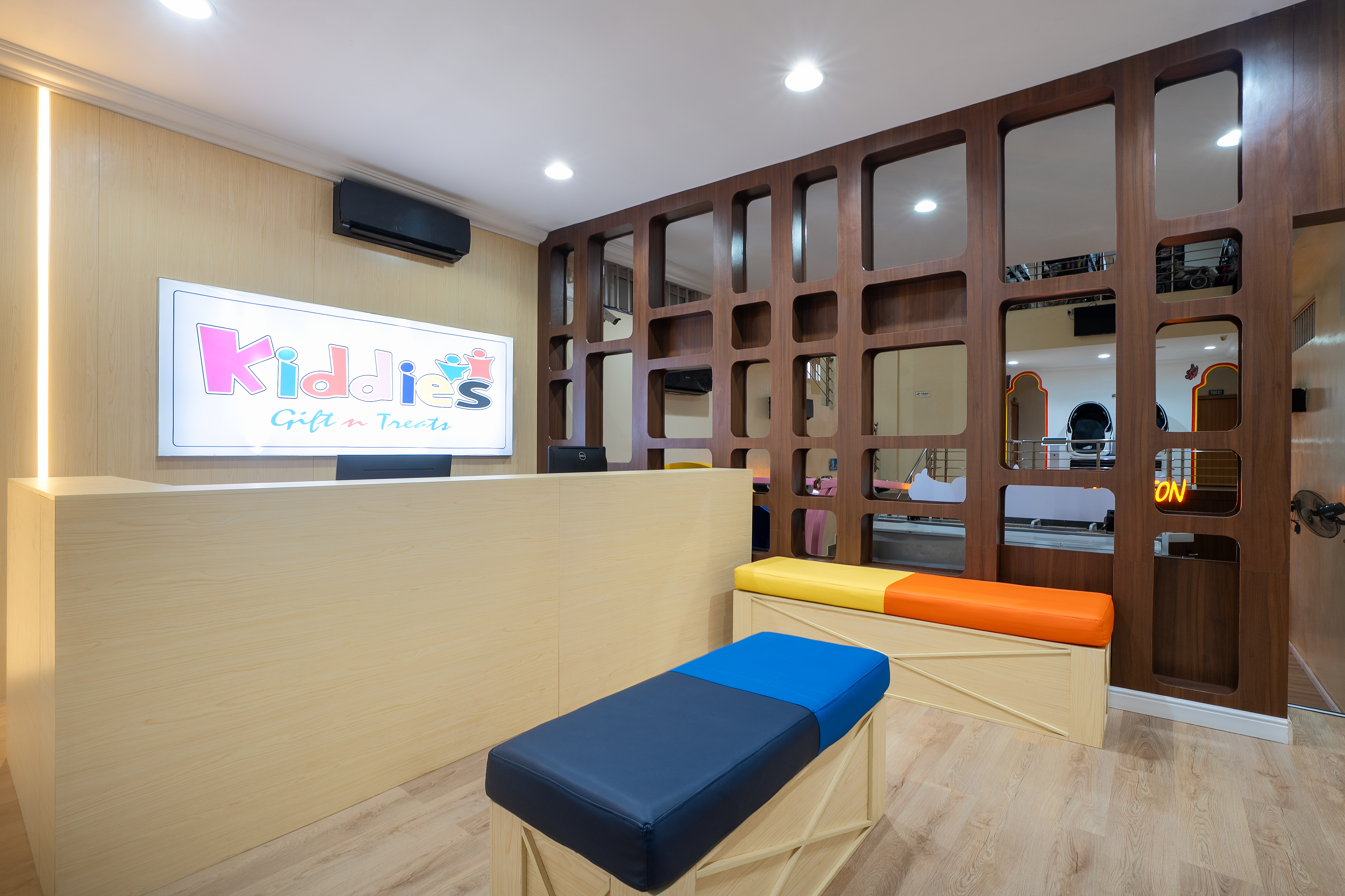 Luxury Corporate Reception Interior Showcase Frame